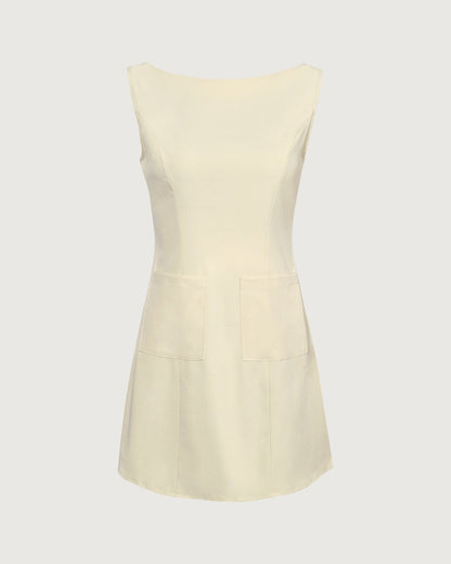 Gele minifalda bootcut con corte