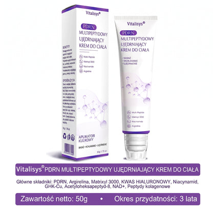Vitalisys®🍇 PDRN Multi-Peptide Krem do masażu w rolerze do ciała — przeciwstarzeniowy, nawilżający, ujędrniający i liftingujący, wspiera regenerację skóry, wyrównuje koloryt, pomaga w pielęgnacji niedoskonałości i ciemnych plam.