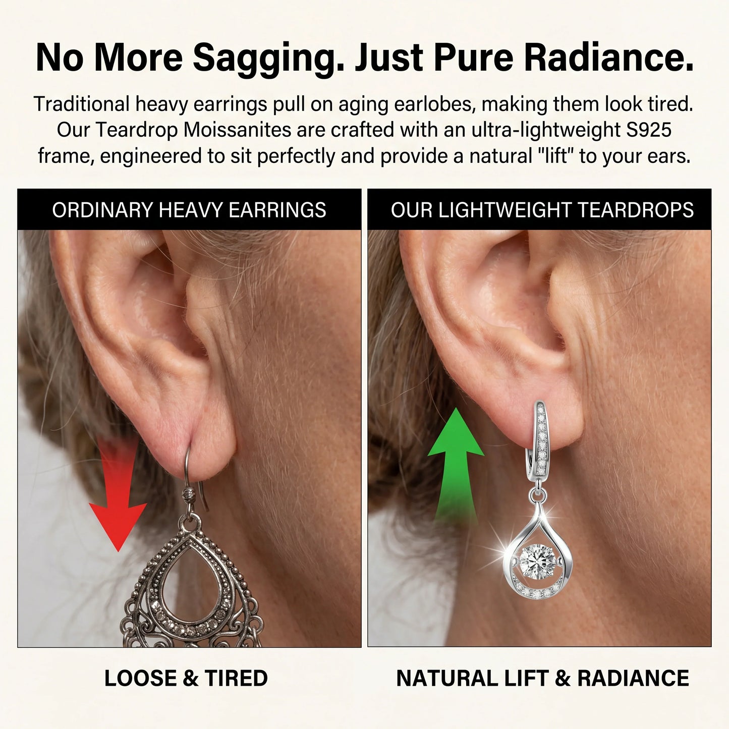 🔥🔥 90% OFF TODAY: 1-Carat "Dancing" Moissanite Earrings – The Pure S925 Comfort & Sparkle You Deserve 💎