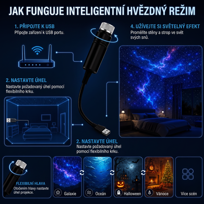 Vitalisys® 5D Inteligentny Projektor Gwiazd 🌌 – 30+ dynamicznych scen i sterowanie aplikacją  💎