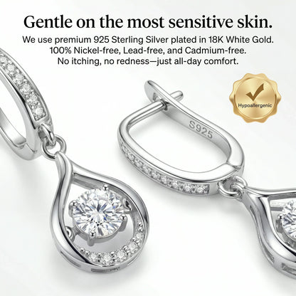 🔥🔥 90% OFF TODAY: 1-Carat "Dancing" Moissanite Earrings – The Pure S925 Comfort & Sparkle You Deserve 💎