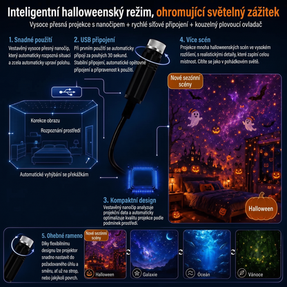 Vitalisys® 5D Inteligentny Projektor Gwiazd 🌌 – 30+ dynamicznych scen i sterowanie aplikacją  💎