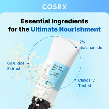 Intensywnie odżywcza całonocna maska ryżowa COSRX Ultimate Nourishing Rice Overnight Spa Mask