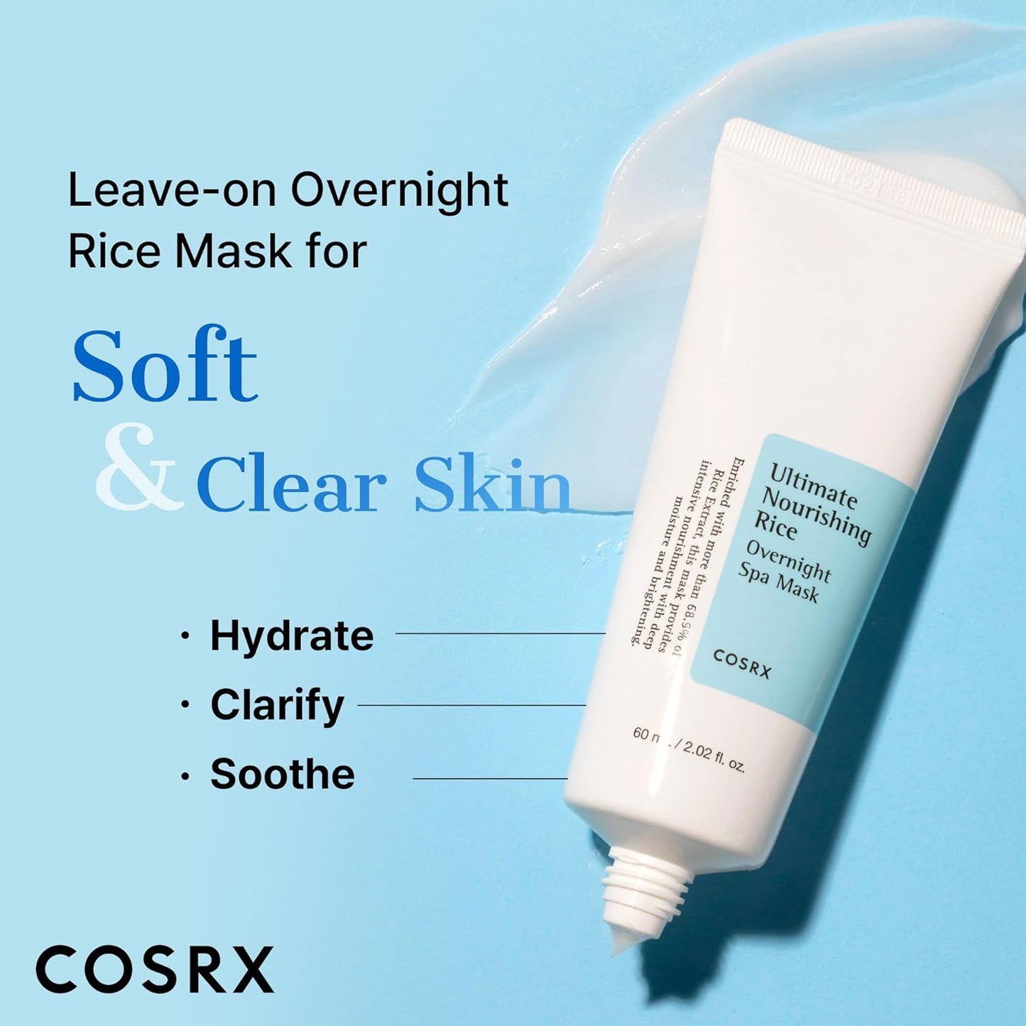 Intensywnie odżywcza całonocna maska ryżowa COSRX Ultimate Nourishing Rice Overnight Spa Mask