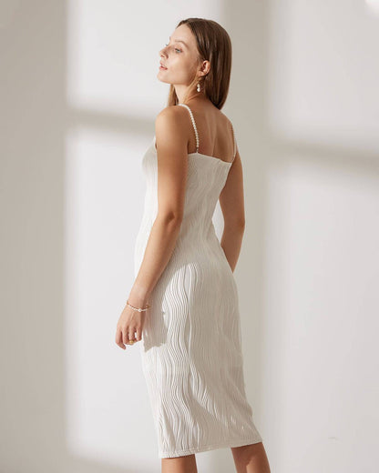 Vestido con tirantes de espiral texturizado