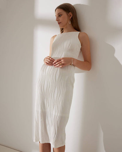 Vestido con tirantes de espiral texturizado