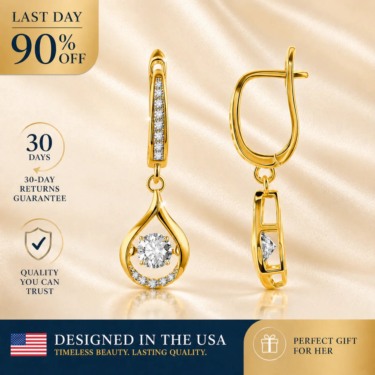 🔥🔥 90% OFF TODAY: 1-Carat "Dancing" Moissanite Earrings – The Pure S925 Comfort & Sparkle You Deserve 💎
