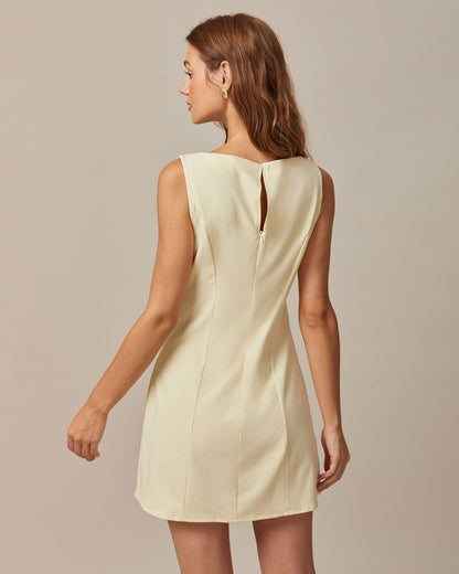 Gele minifalda bootcut con corte