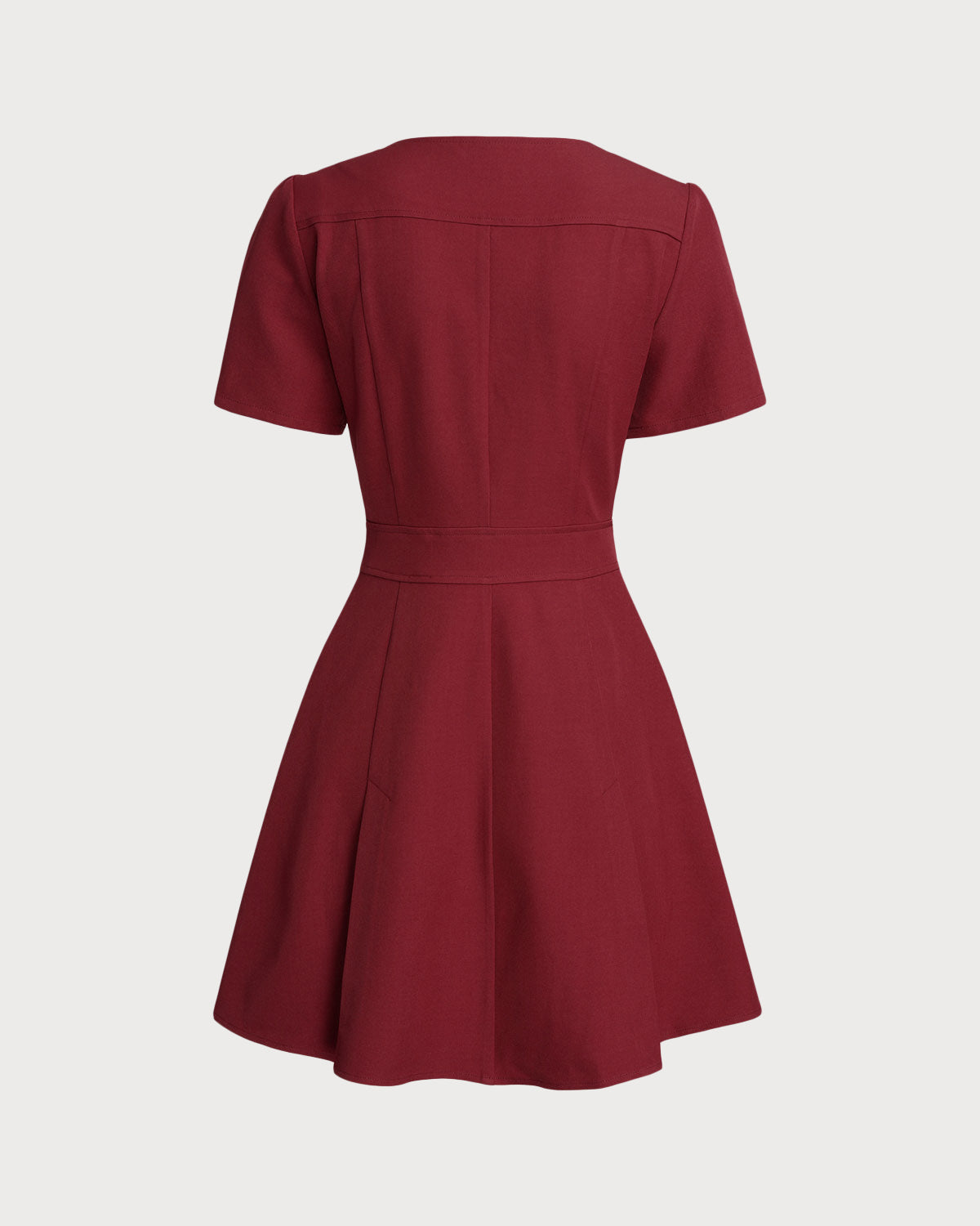 Vestido mini de corte A con escote en U